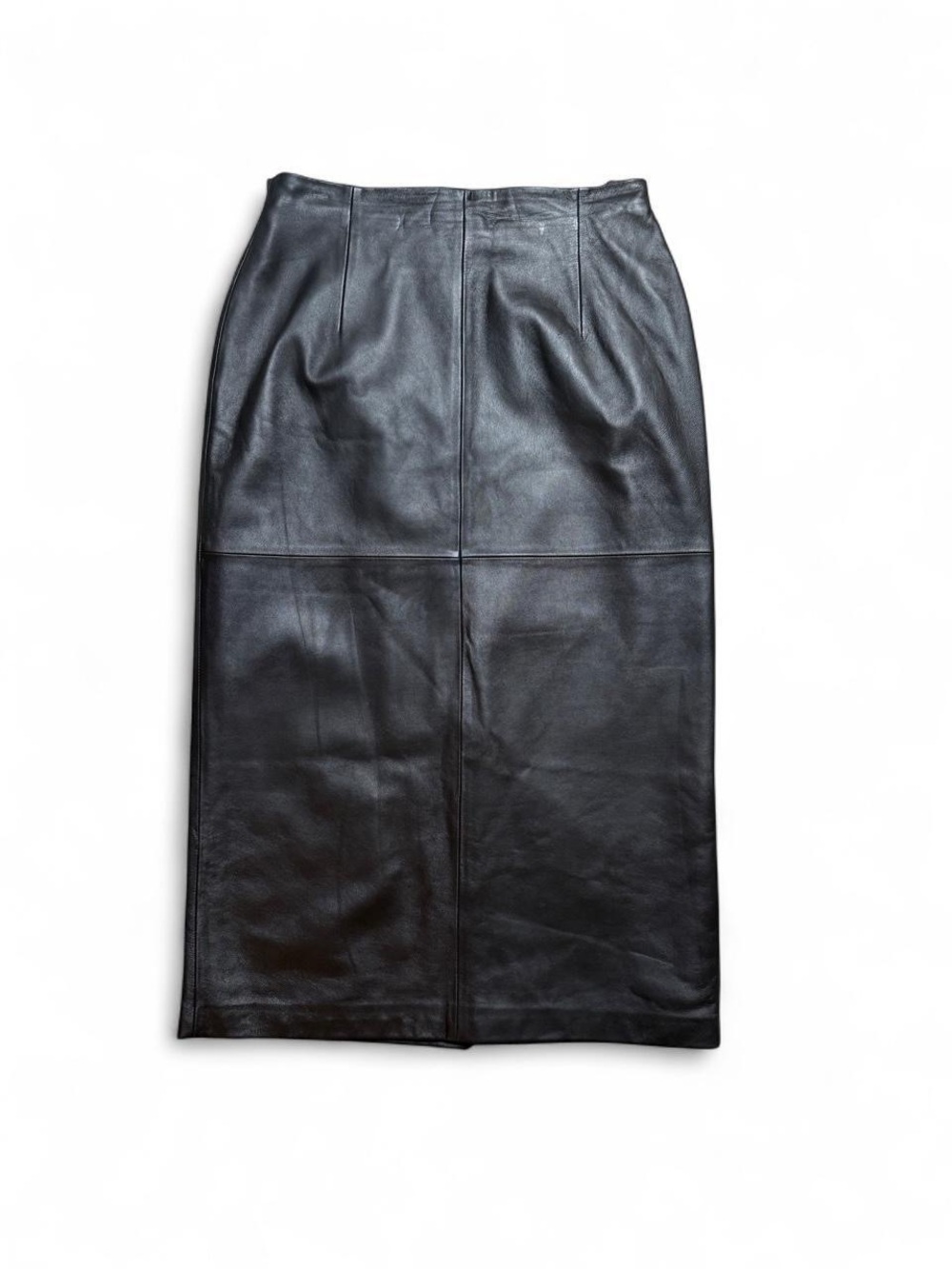 Pendleton Tobacco Brown Leather Panel Midi Skirt - Size 8
